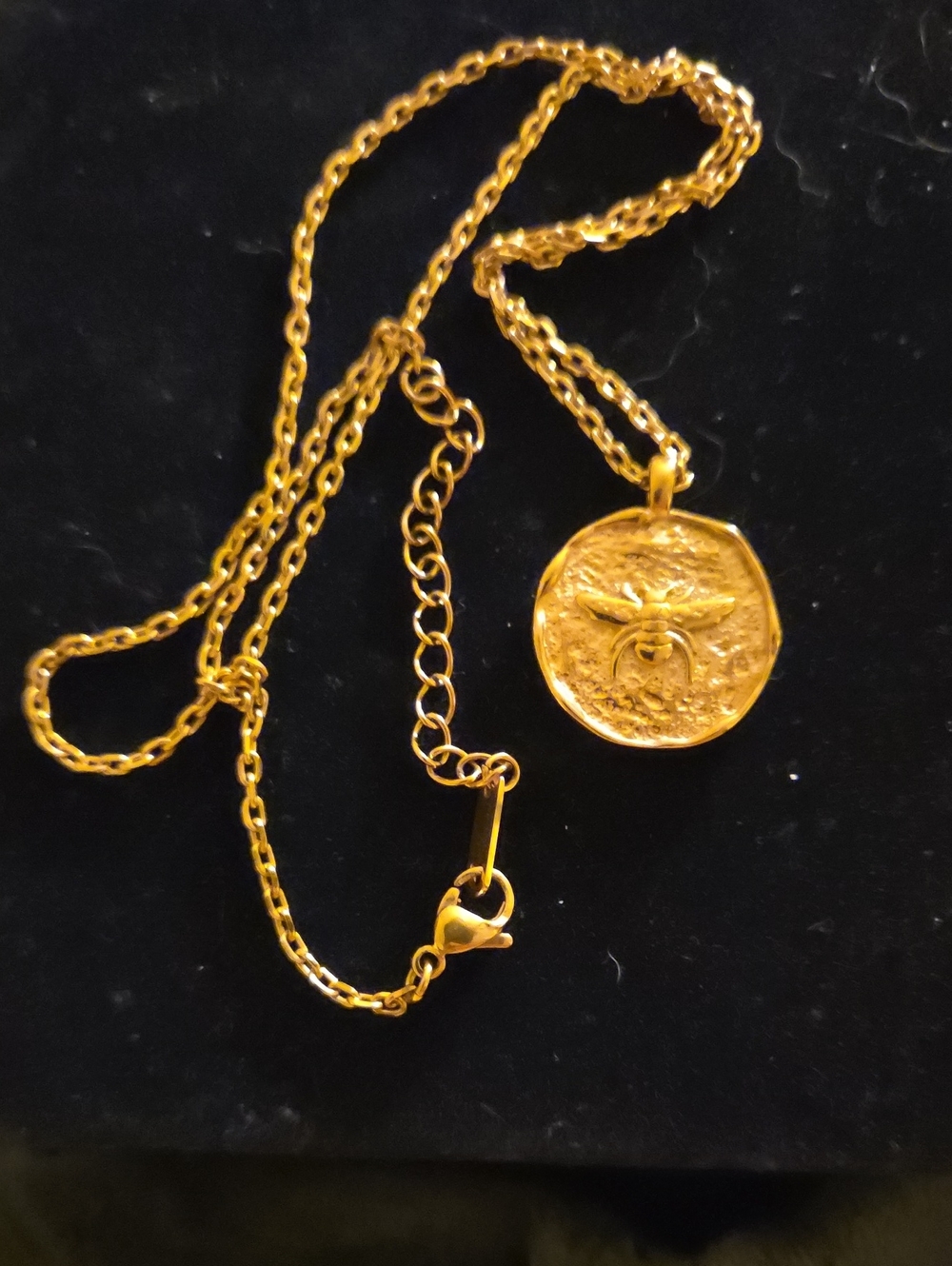 Classic 18k,Gold Plated,Bee Medallion Necklace - Women's Jewelry
